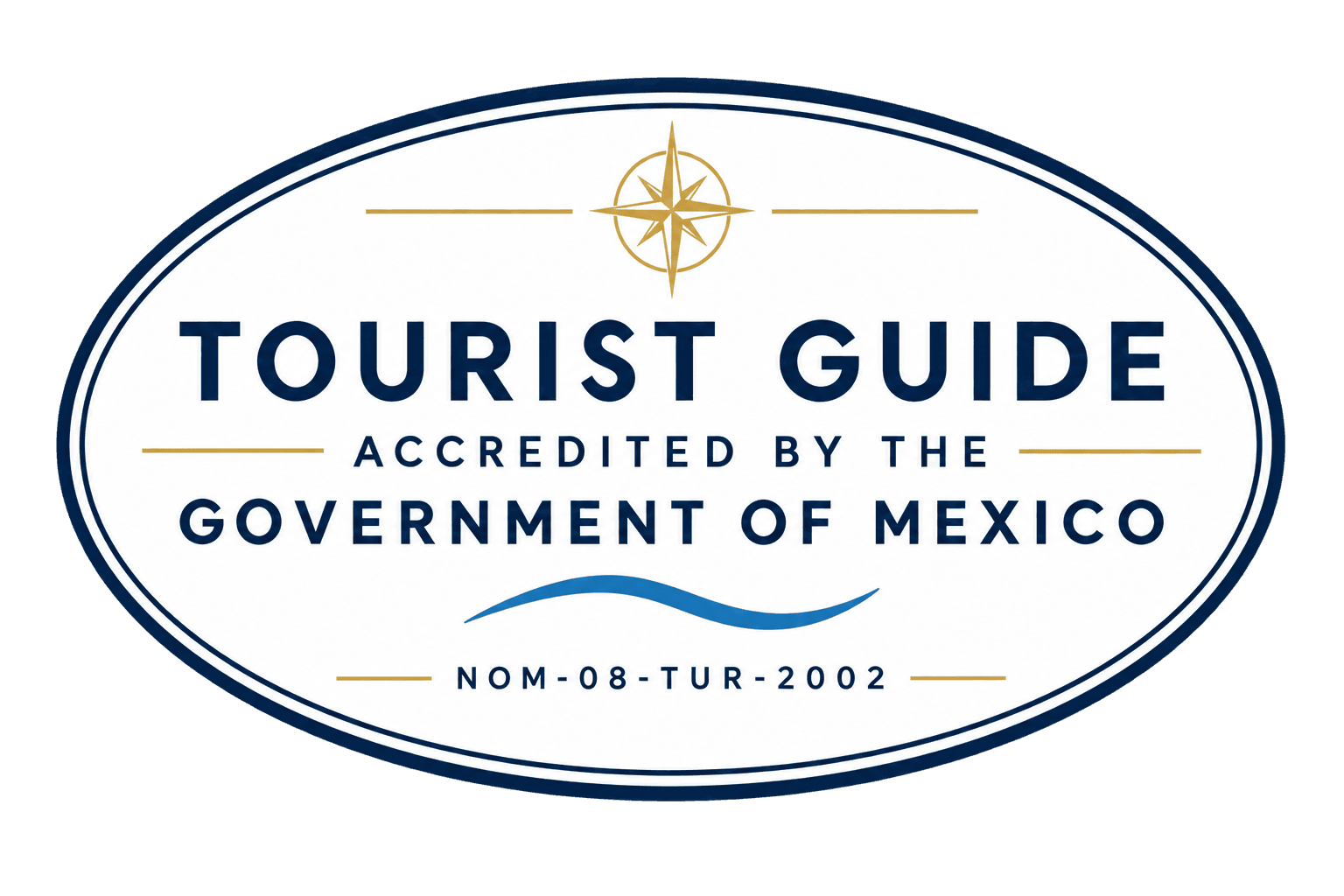 Tour guide credential issued by the Government of Mexico under NOM-08-TUR-2002