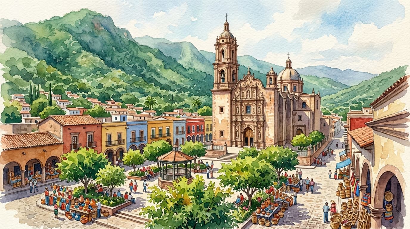 Pueblo histórico de Concordia al pie de la sierra