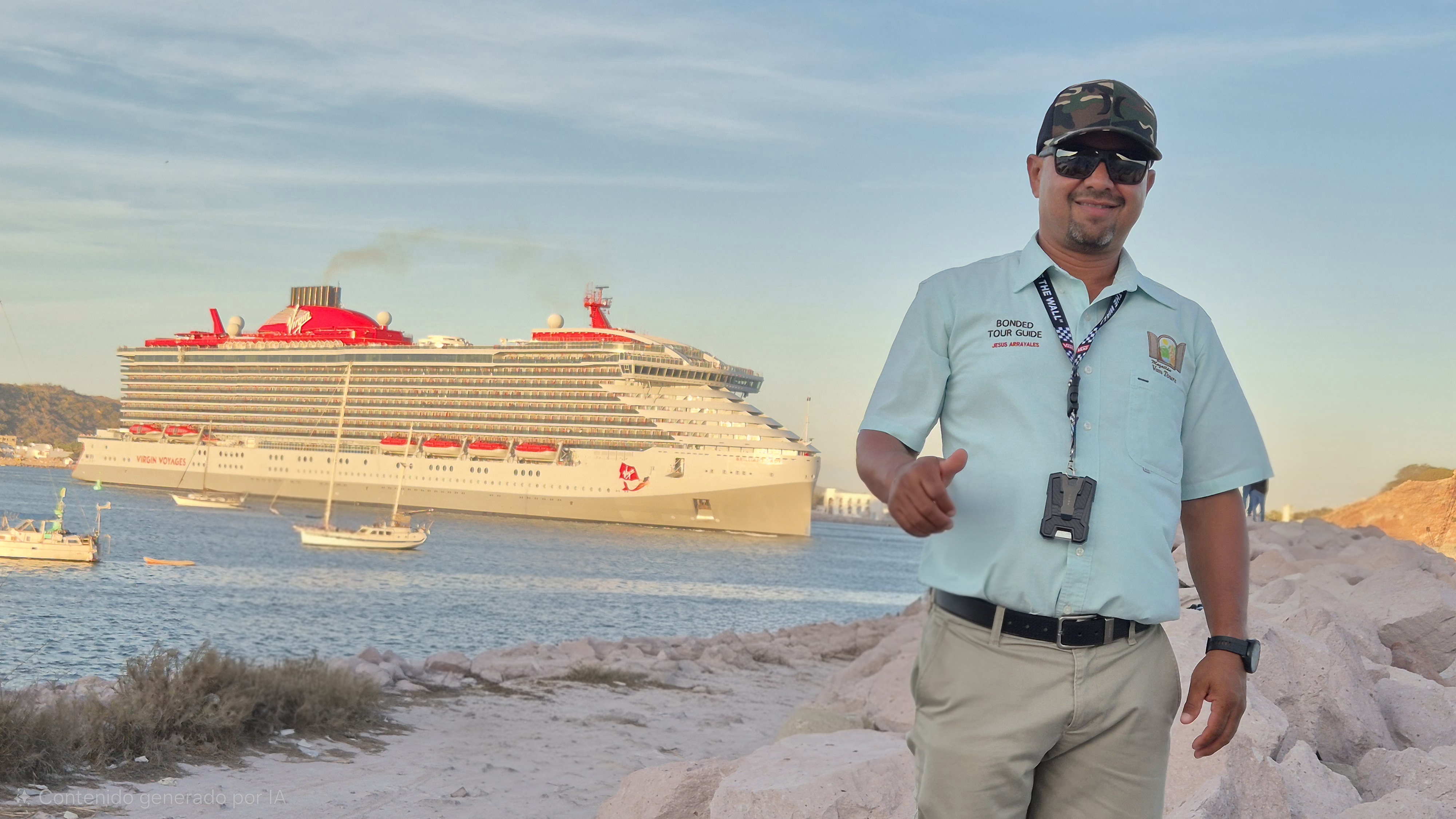 Recepción de turistas en la terminal de cruceros de Mazatlán